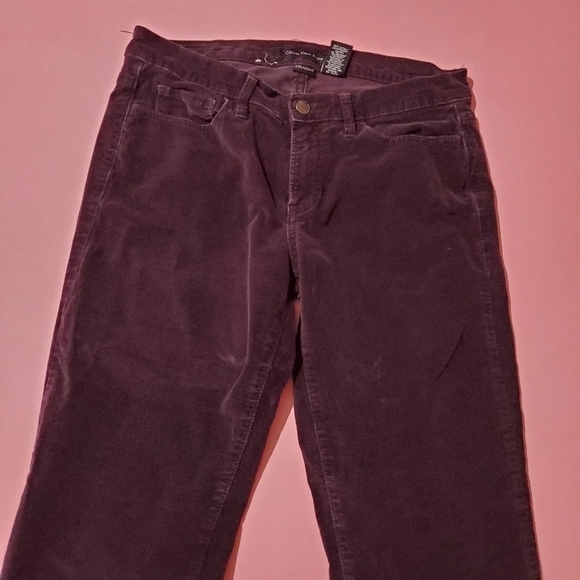 Calvin Klein Dark Plum Purple Velvet Straight Leg Jeans Fall - Picture 3 of 12